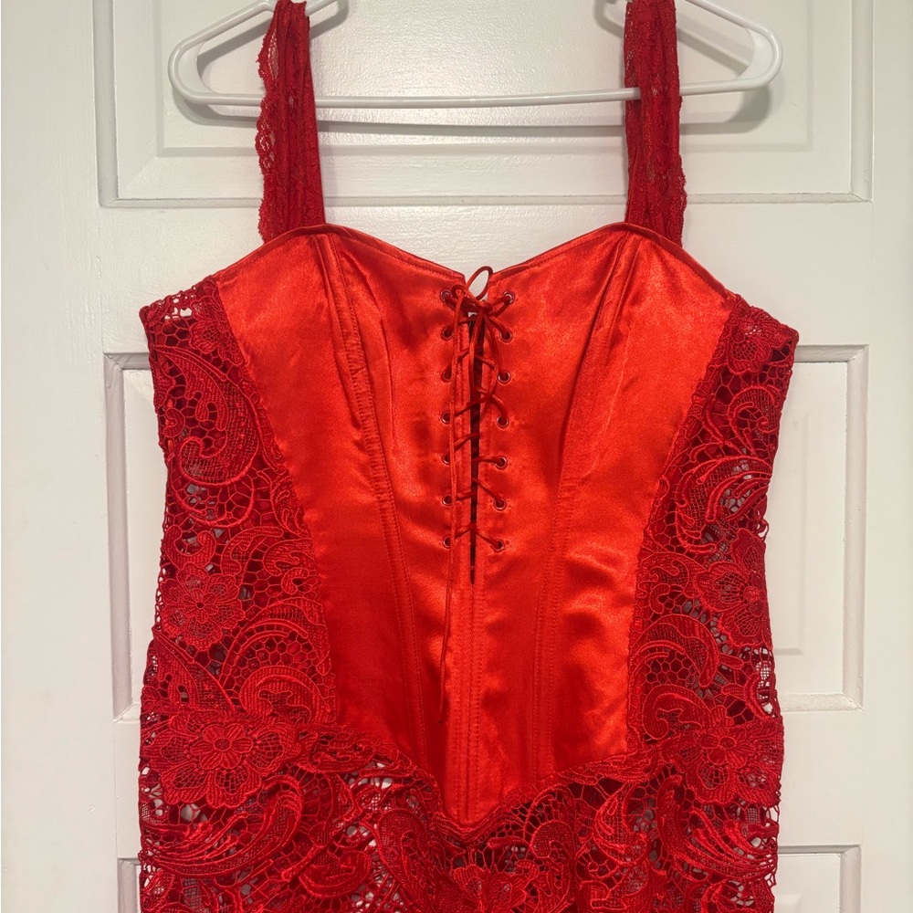 Dreamgirl Scarlet Lace Ensemble